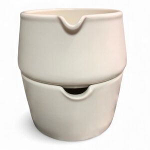 Starbucks 2013 Stackable Sugar & Creamer - Minimalist Modern - White